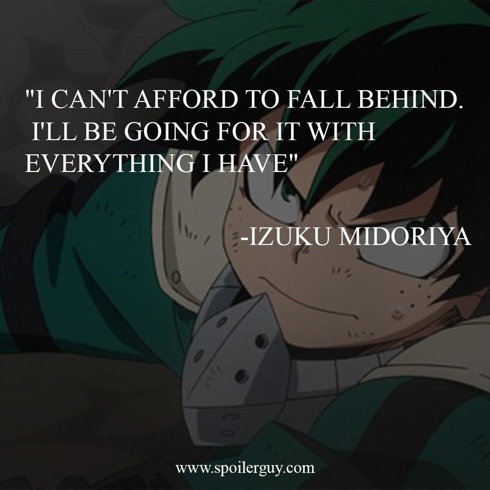 Most Inspirational Deku Quotes From My Hero Academia To Never Give Up Spoiler Guy